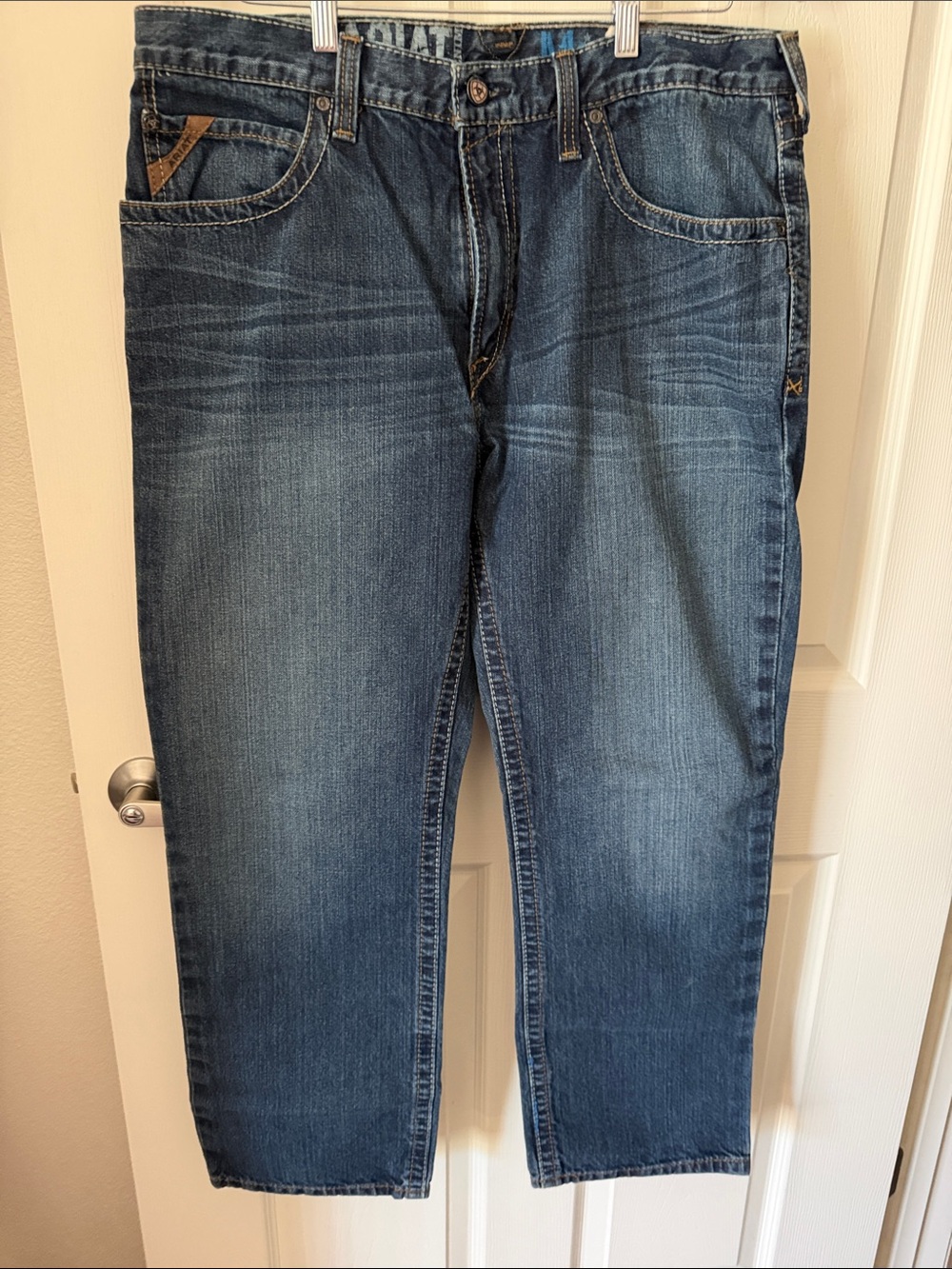 Ariat Men's Straight-Leg Denim Jeans in Medium Blue